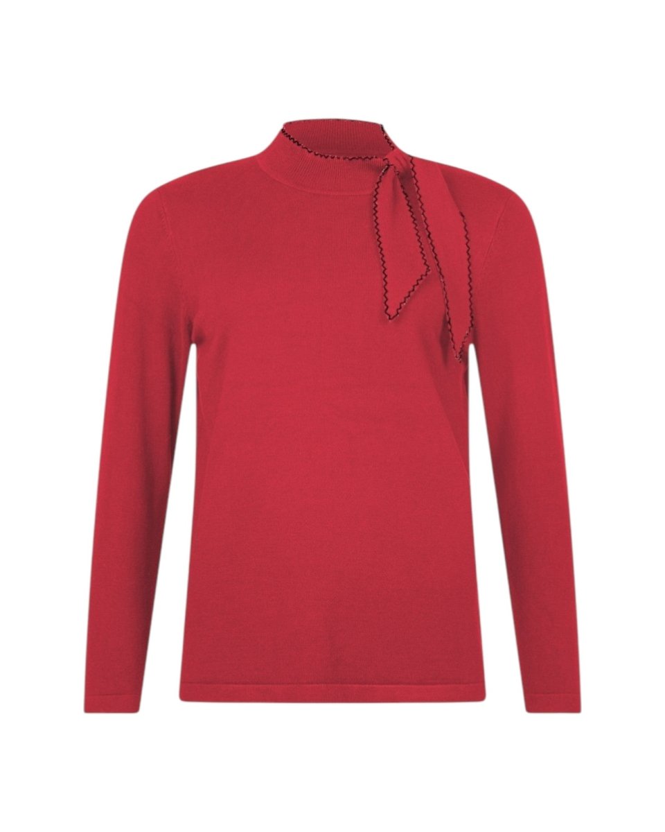 LONG SLEEVE TIE - NECK SWEATER