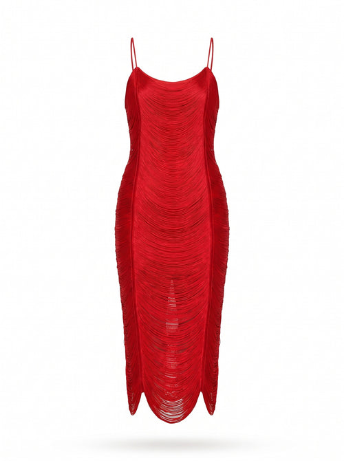 Textured Midi Dress