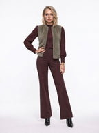 OPEN-FRONT FAUX FUR GILET
