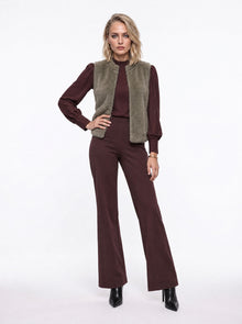 OPEN-FRONT FAUX FUR GILET