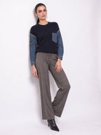 WIDE-LEG DRAWSTRING KNIT TROUSERS