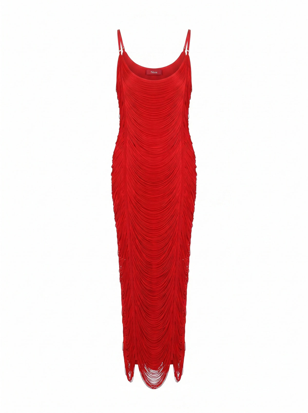 TEXTURED MIDI DRESS