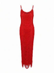 TEXTURED MIDI DRESS