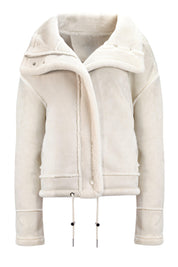 FAUX SHEARLING AVIATOR JACKET