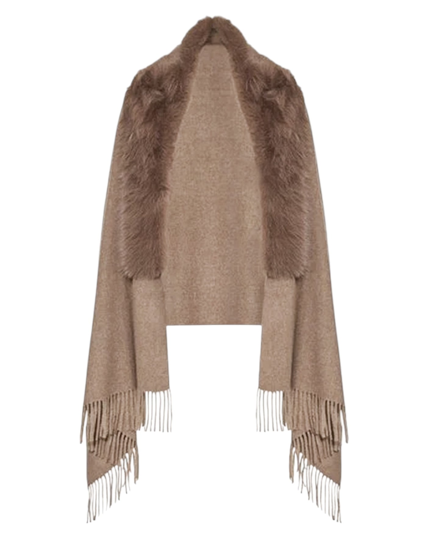 FRINGED CAPE JACKET