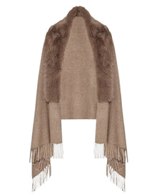 FRINGED CAPE JACKET