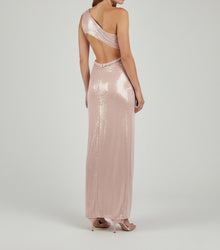 KNOTTED CUTOUT DRAPE GOWN