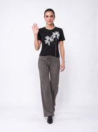 WIDE-LEG DRAWSTRING KNIT TROUSERS