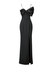 SCULPTURED BOW EVENING GOWN