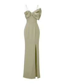SCULPTURED BOW EVENING GOWN