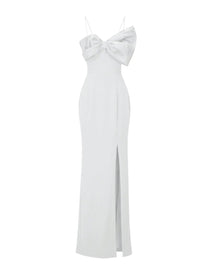 SCULPTURED BOW EVENING GOWN