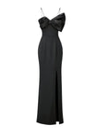 SCULPTURED BOW EVENING GOWN