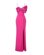 SCULPTURED BOW EVENING GOWN