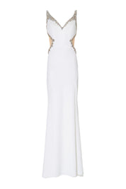 EMBELLISHED CUTOUT MERMAID GOWN