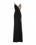 ELEGANT ASYMMETRIC EMBELLISHED GOWN