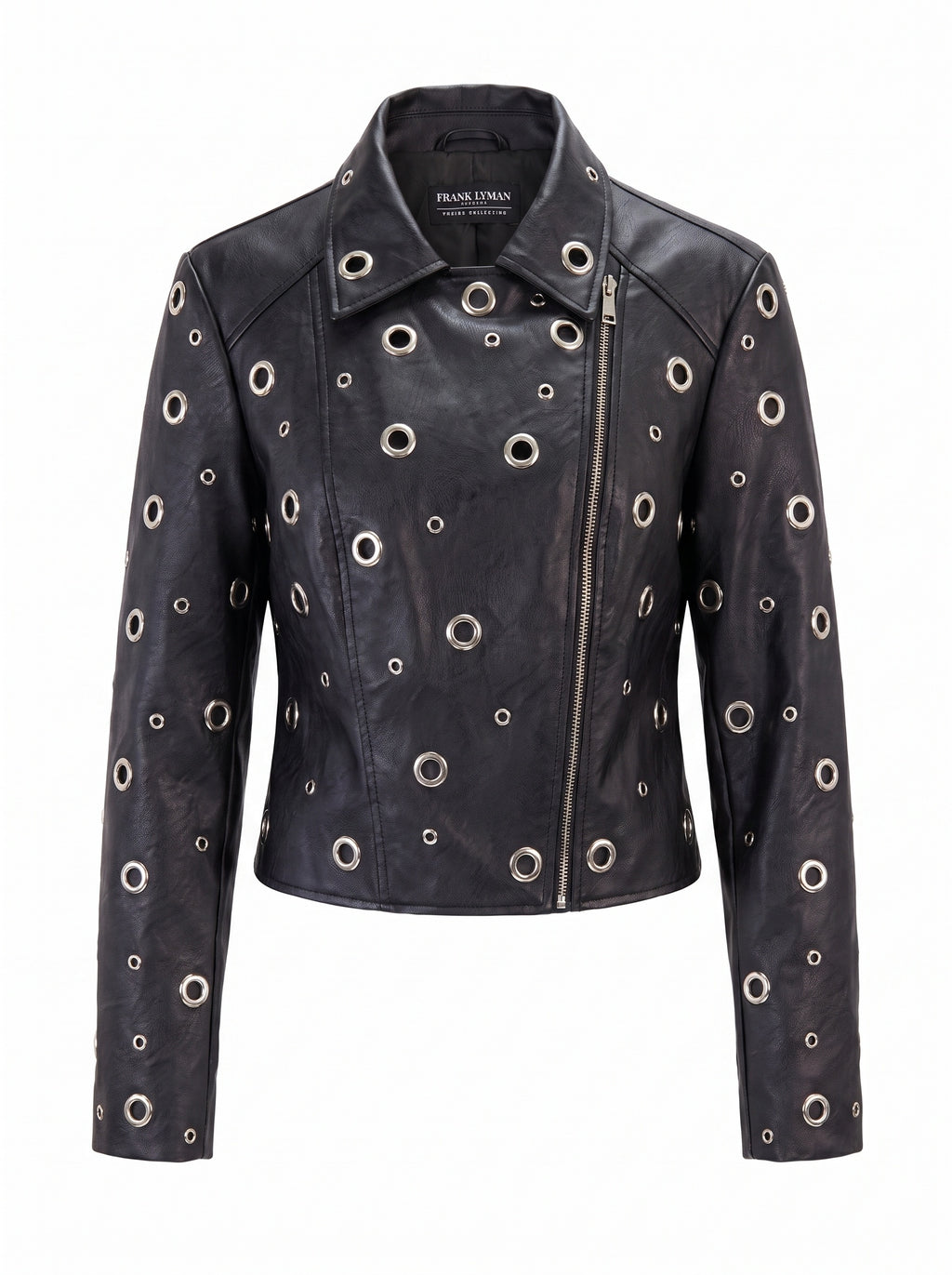 STUDDED LEATHER BIKER JACKET