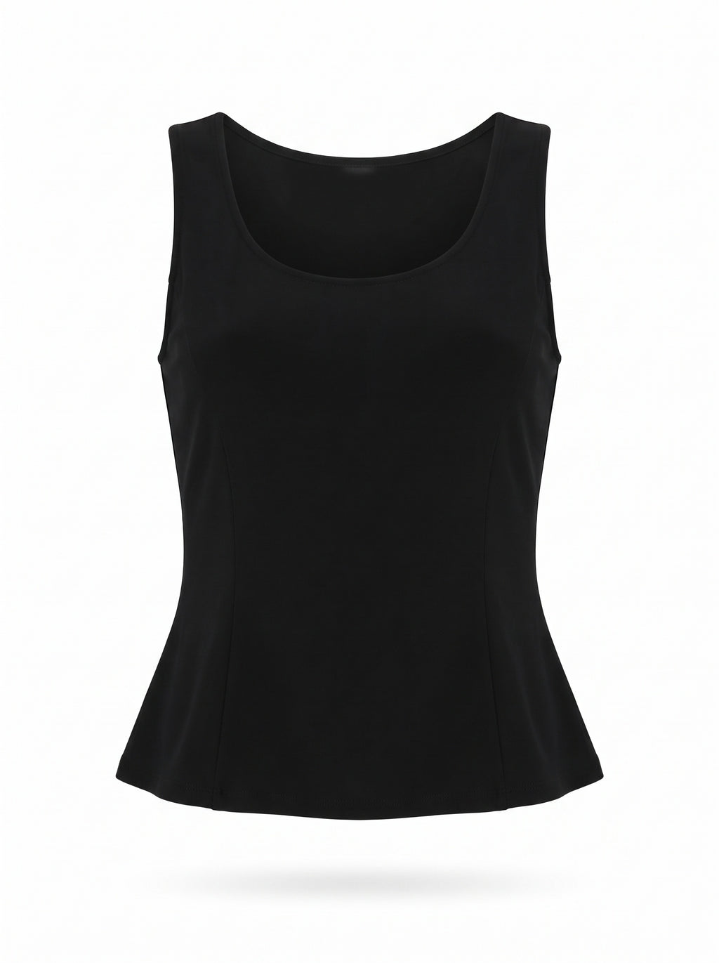 SCOOP NECK SLEEVELESS FITTED TOP