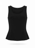 SCOOP NECK SLEEVELESS FITTED TOP