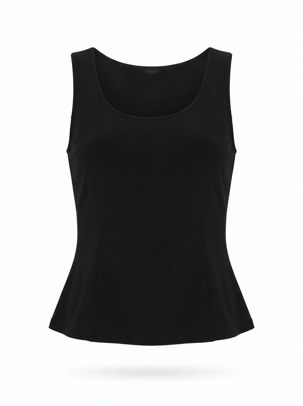 SCOOP NECK PRINCESS SEAM TANK TOP