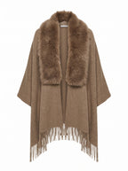 FRINGED CAPE JACKET