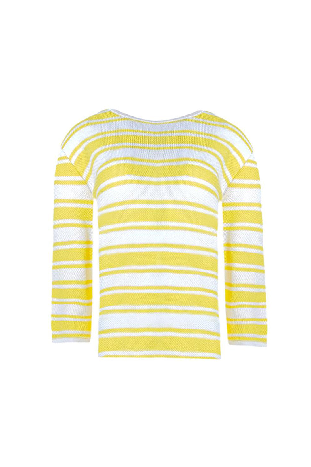 Yellow and White Striped Top