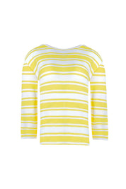 Yellow and White Striped Top