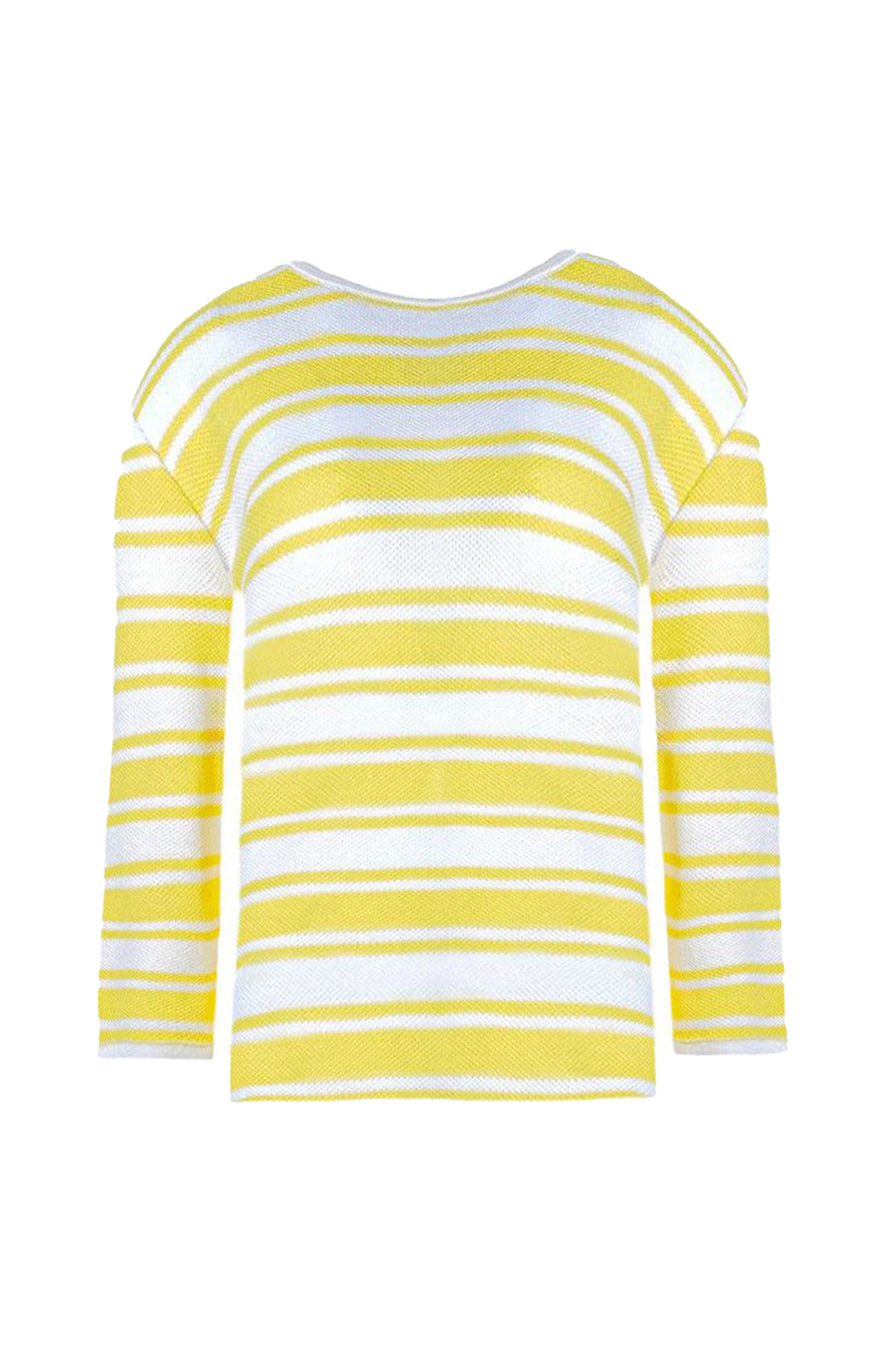 STRIPED TEXTURED KNIT BLOUSE