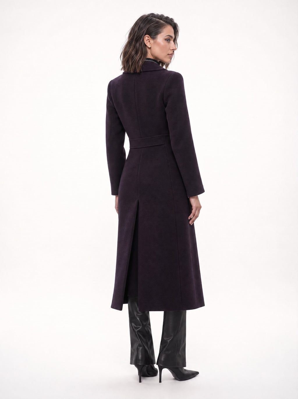 LONG SLEEVE TIE-NECK SWEATER