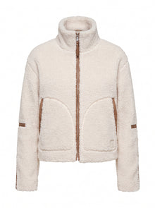 TEDDY ZIP JACKET WITH TAN TRIM