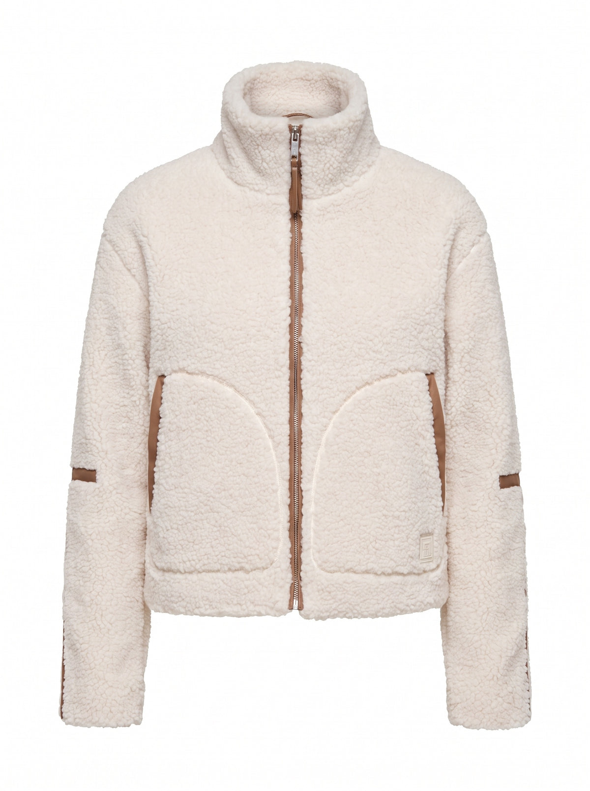 TEDDY ZIP JACKET WITH TAN TRIM