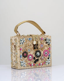 EMBELLISHED VELVET HANDBAG