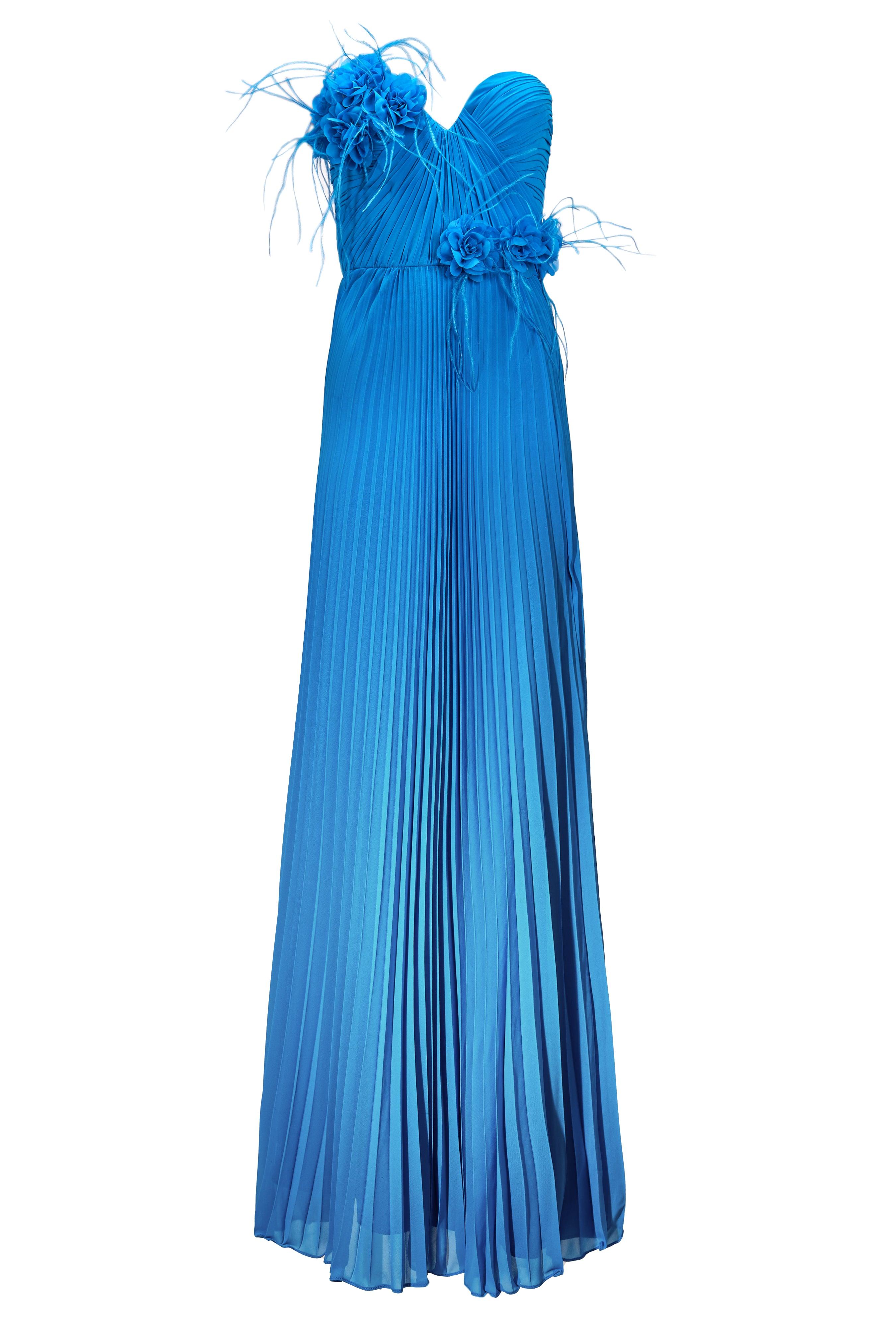ROMANTIC PLEATED FLORAL GOWN