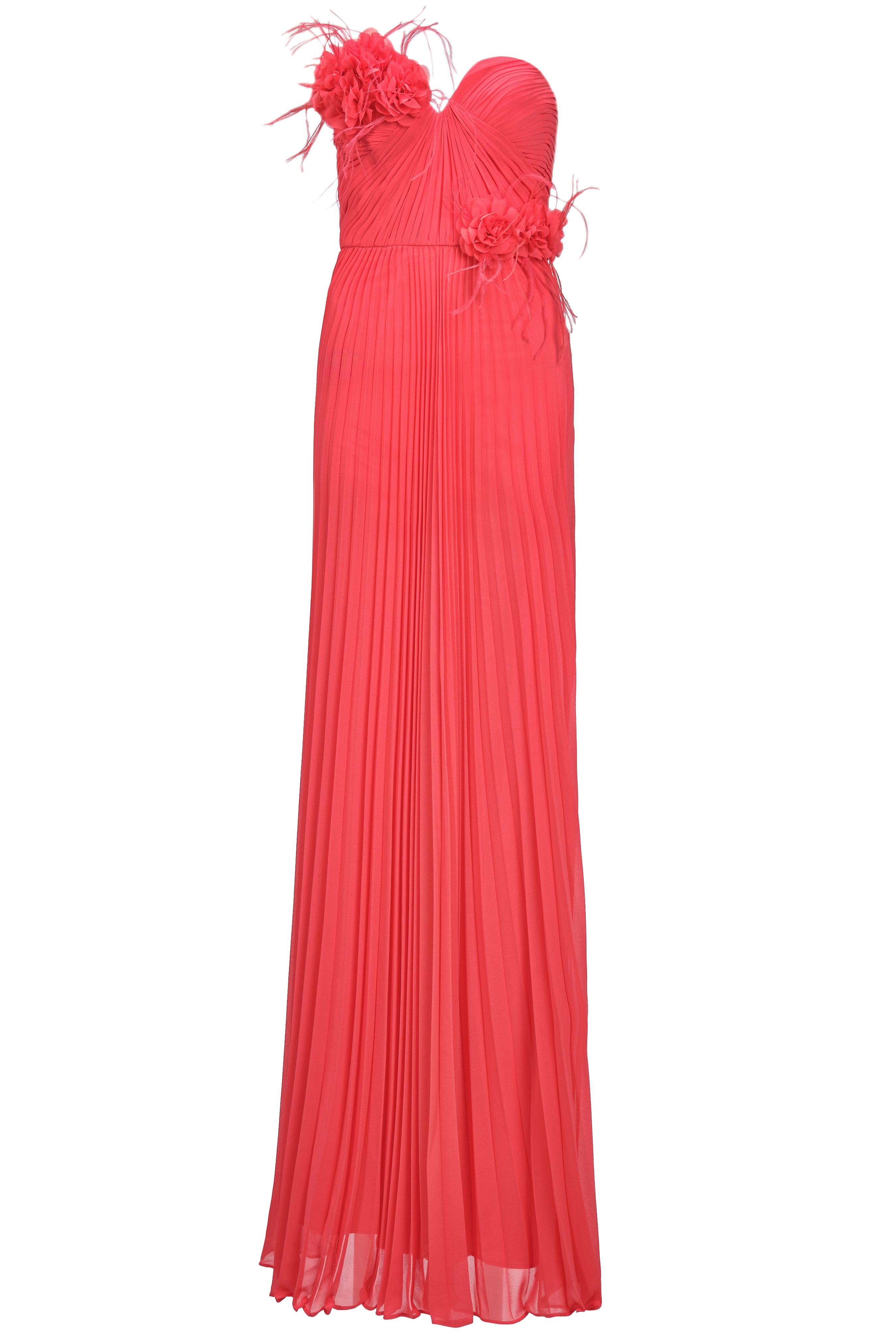 ROMANTIC PLEATED FLORAL GOWN
