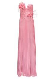 ROMANTIC PLEATED FLORAL GOWN