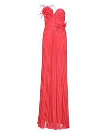 ROMANTIC PLEATED FLORAL GOWN