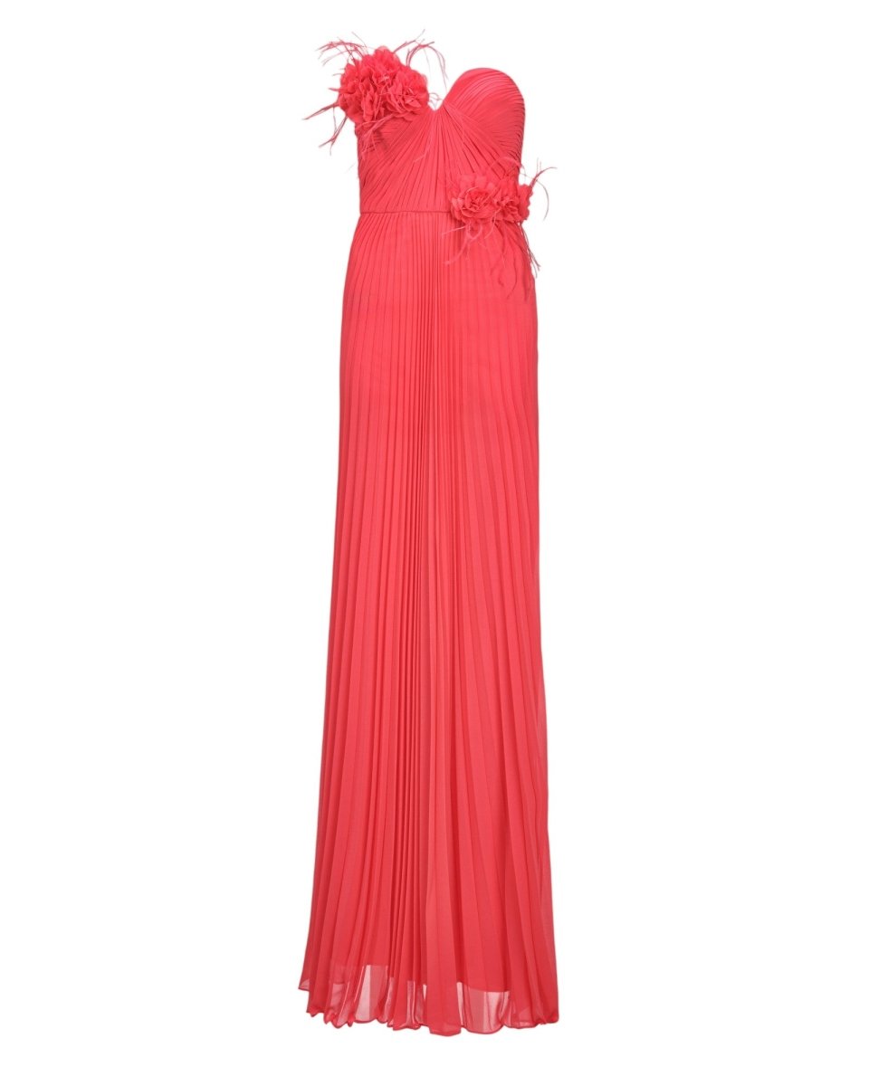 ROMANTIC PLEATED FLORAL GOWN