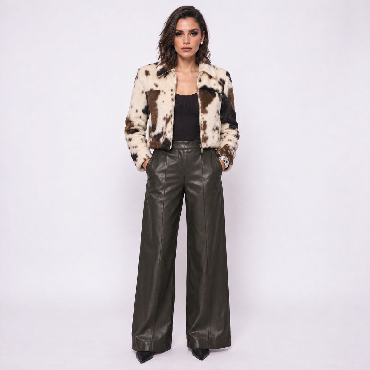Animal Print Faux Fur Jacket
