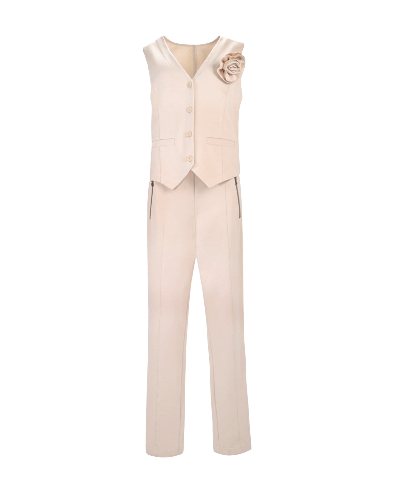 SLEEVELESS VEST & TROUSER SET