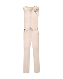 SLEEVELESS VEST & TROUSER SET