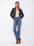 STUDDED LEATHER BIKER JACKET