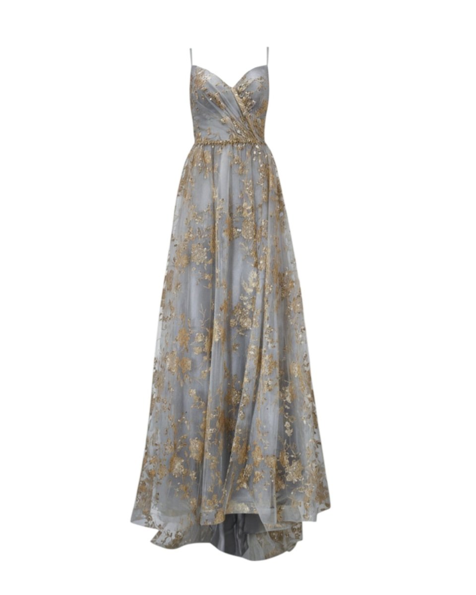 LUXURIOUS EMBROIDERED LACE GOWN