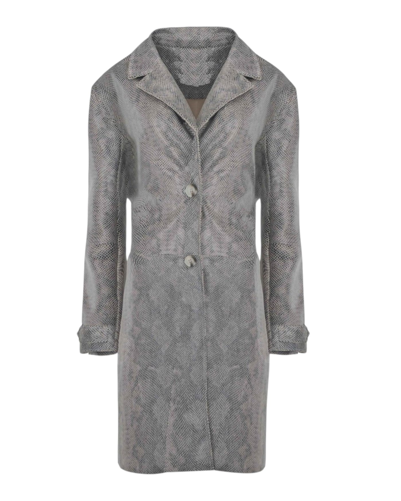 SNAKE-PRINT TAILORED COAT