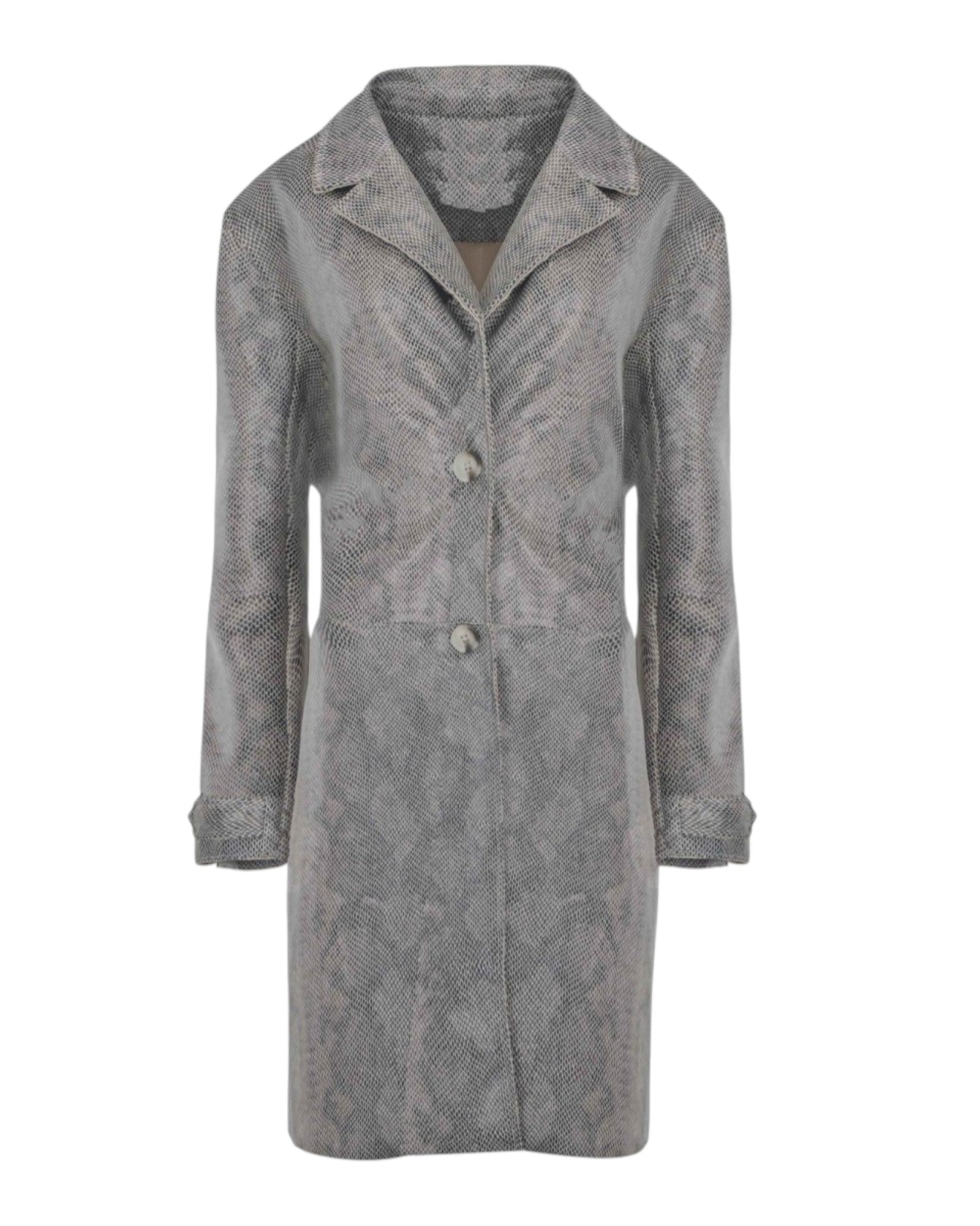 SNAKE-PRINT TAILORED COAT