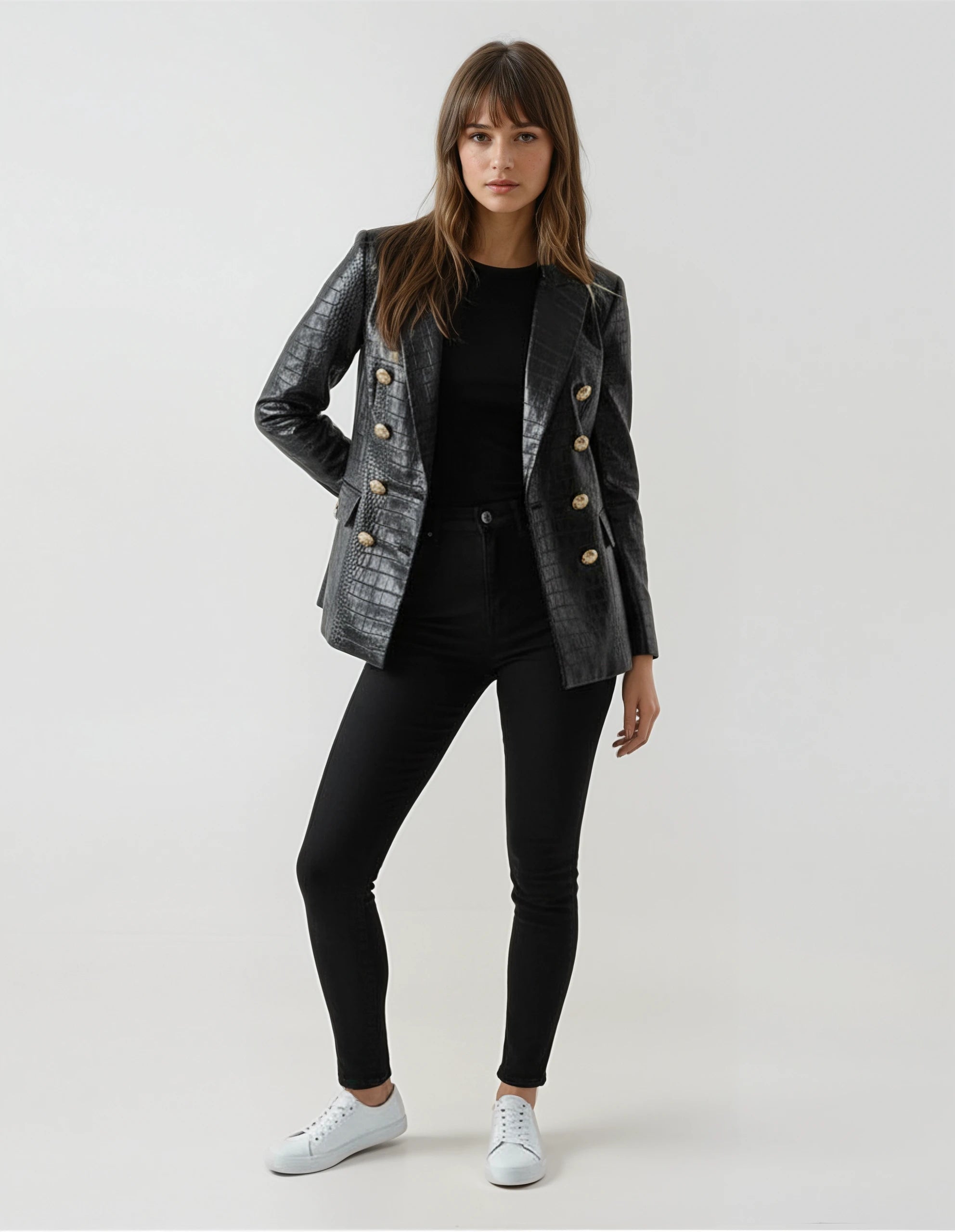 CROCODILE-EFFECT BLAZER