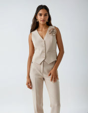 SLEEVELESS VEST & TROUSER SET