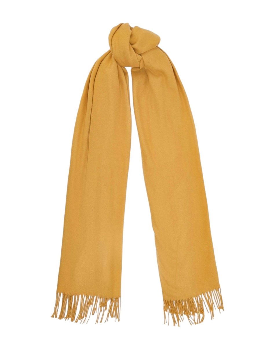 FRINGED WOOL BLEND SCARF