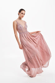 Beaded Bodice Floaty Dress