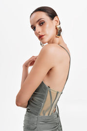 Lace-up Back Dress