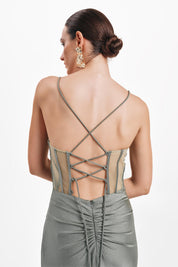 Lace-up Back Dress