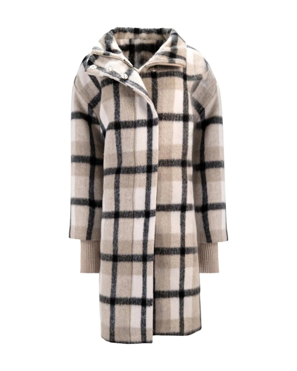 PLAID WOOL COAT